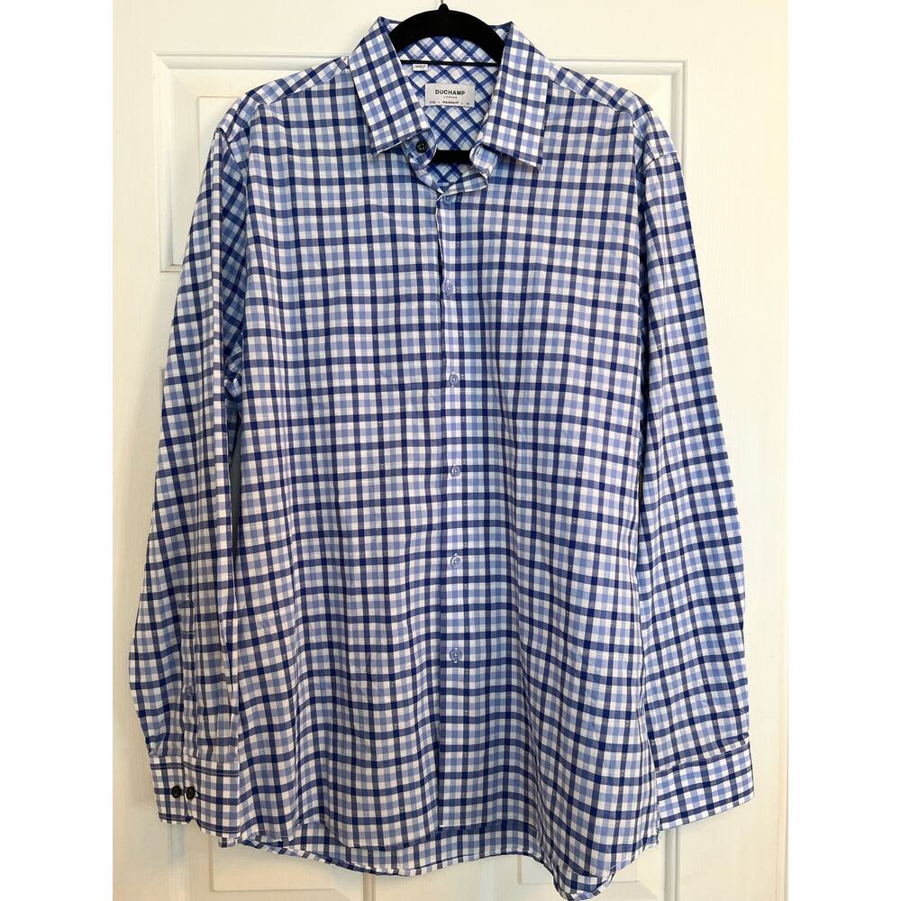Duchamp Regular Size Button-Down Dress Shirts - size 17/XL